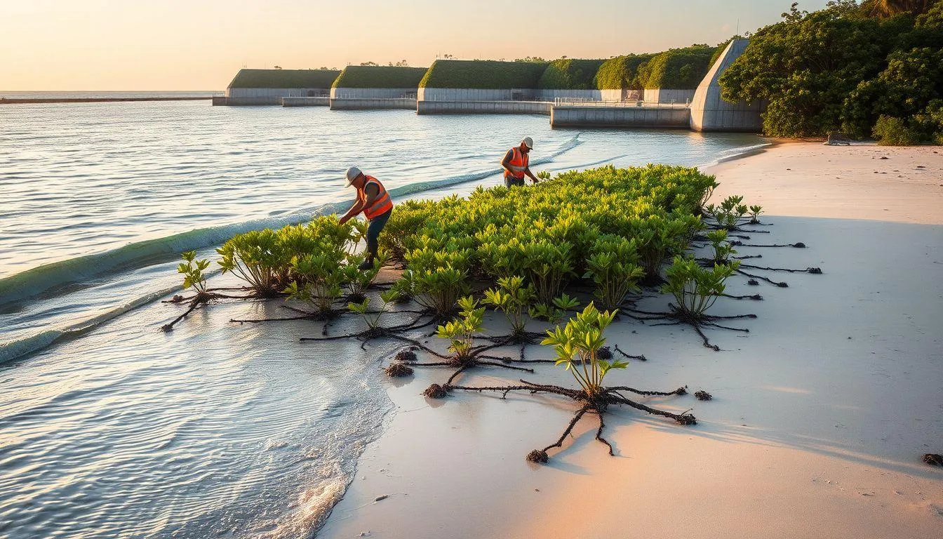 Upaya Pencegahan dan Penanggulangan Abrasi (c) Ilustrasi AI