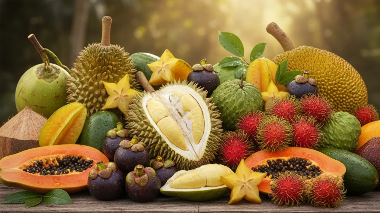Nama Buah-buahan Tropis Khas Indonesia (c) Ilustrasi AI