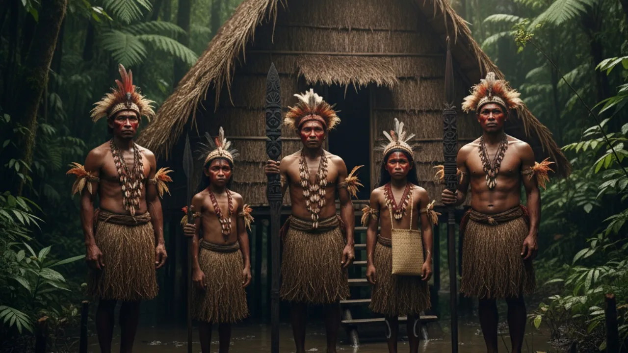 Tantangan dan Pelestarian Budaya Suku Papua (c) Ilustrasi AI