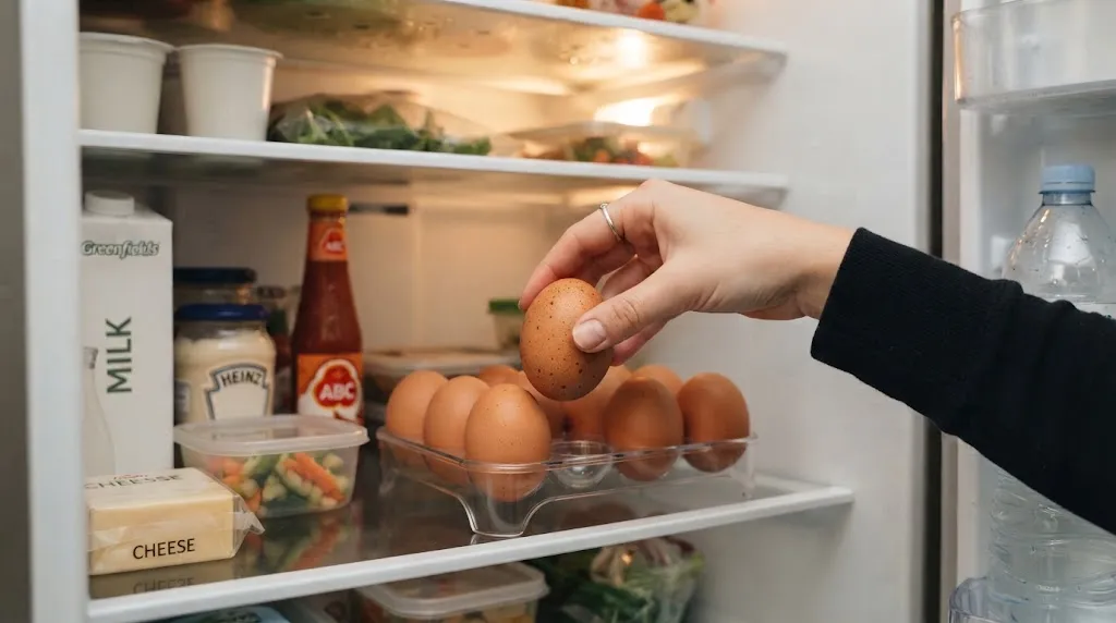 Menyimpan Telur di Dalam Kulkas (AI Generated)