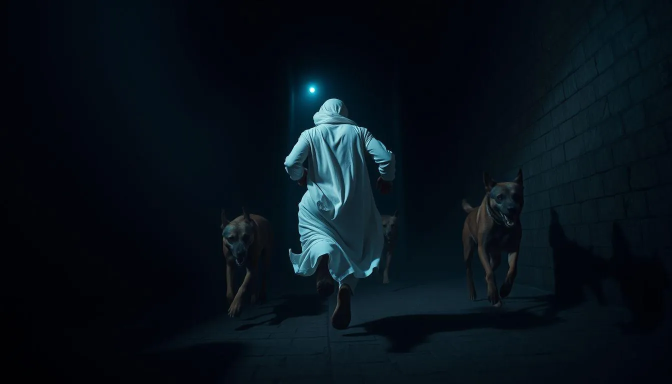 Pengertian dan Tafsir Mimpi Dikejar Anjing Menurut Islam (c) Ilustrasi AI