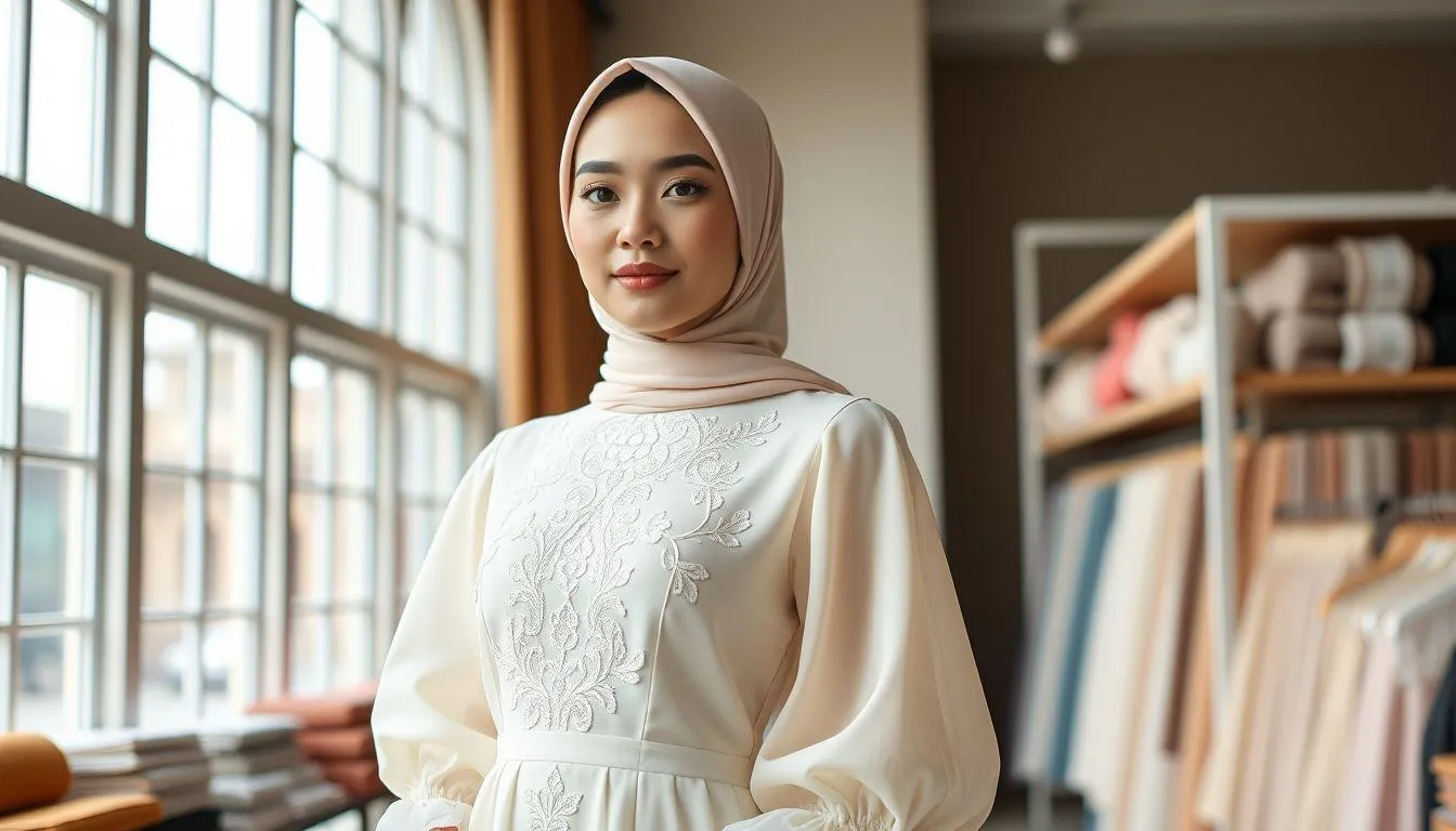 Model Gamis Lebaran Viral di Media Sosial 2026 (c) Ilustrasi AI