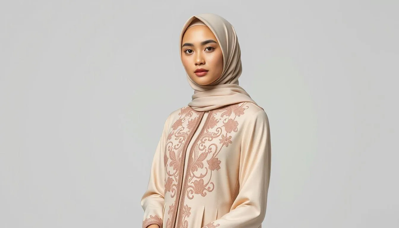 3. Cara Memadupadankan Gamis Rompi Lepas untuk Lebaran (c) Ilustrasi AI