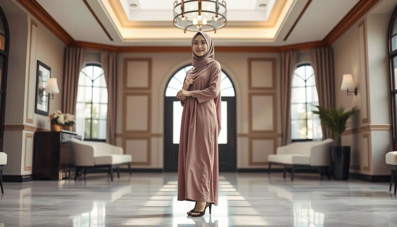 6. Sesuaikan Panjang Gamis Tepat di Mata Kaki (c) Ilustrasi AI
