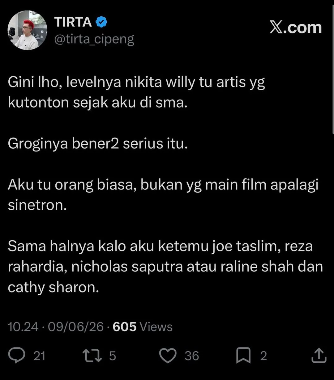 Klarifikasi Dokter Tirta di Twitter (credit: instagram/dr.tirta)