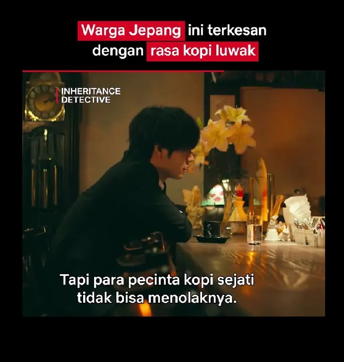 Momen Saat Drama Jepang Puji Cita Rasa Kopi Luwak Asli Indonesia (credit: instagram/netflixid)