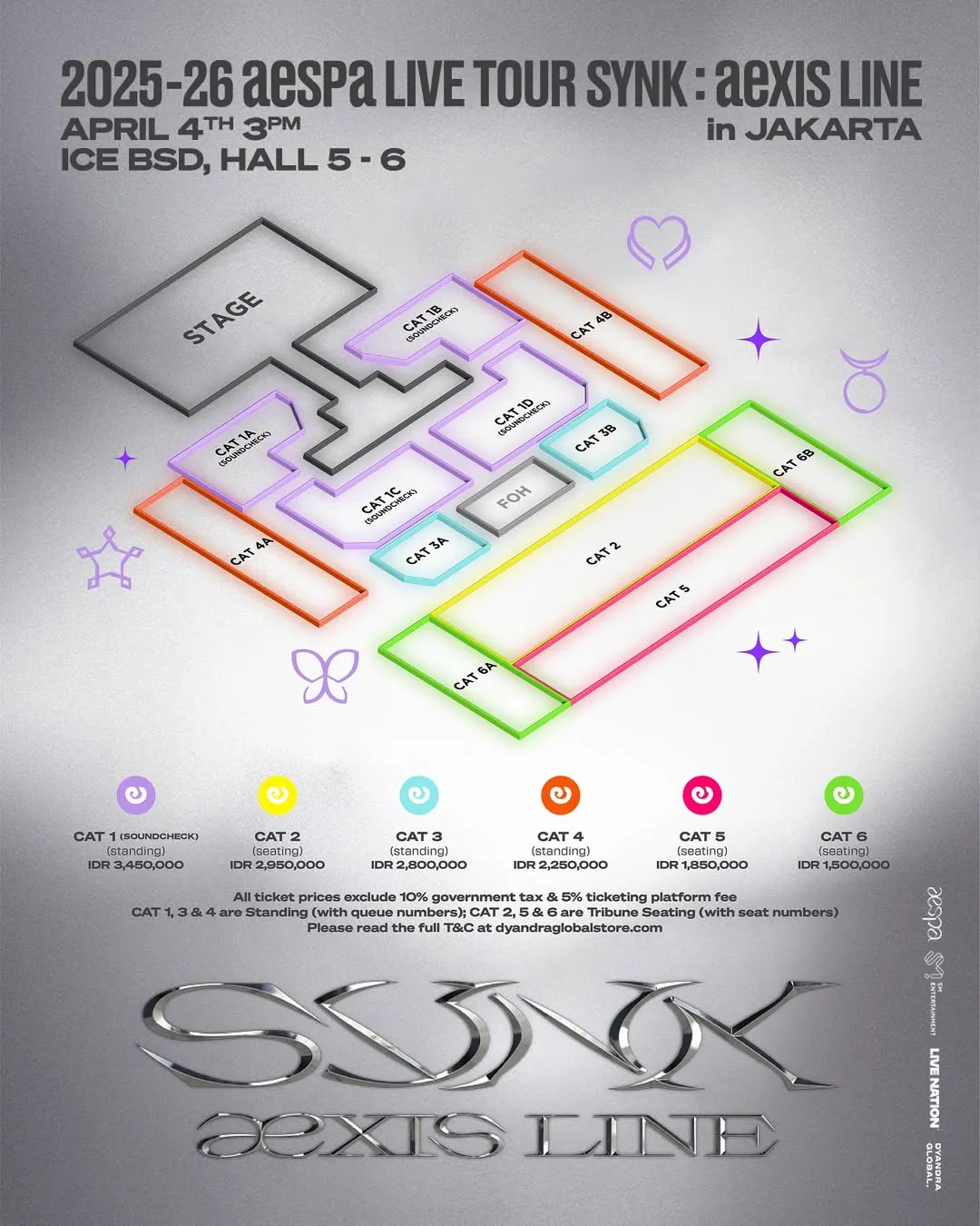 Seatplan dan Harga Tiket Konser aespa Resmi Dirilis