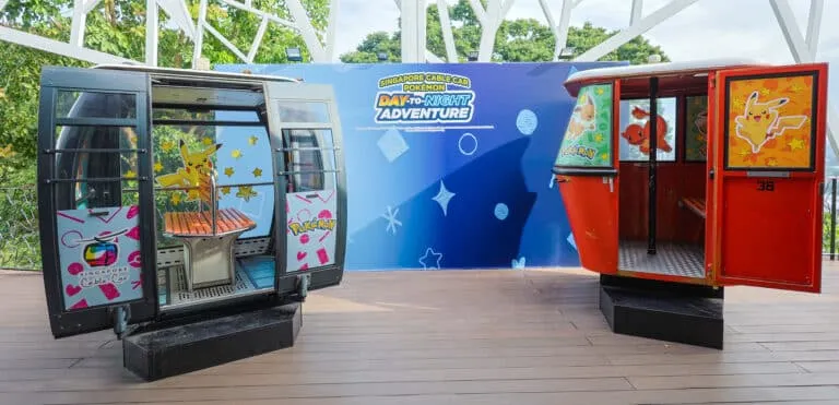 Kabin cable car jadi dunia Pokemon. (Singapore Cable Car - Mount Faber Leisure)