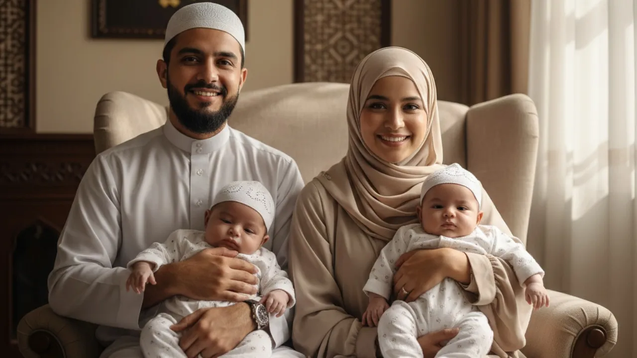 Inspirasi Nama Bayi Kembar Laki-Laki Islami 3 Kata Huruf G-L (c) Ilustrasi AI