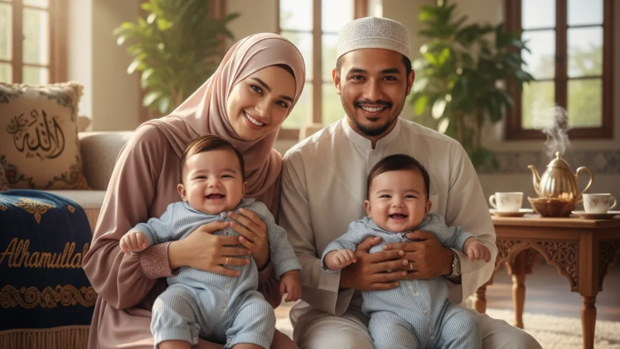 Tips Memilih Nama Bayi Kembar Laki-Laki Islami 3 Kata (c) Ilustrasi AI