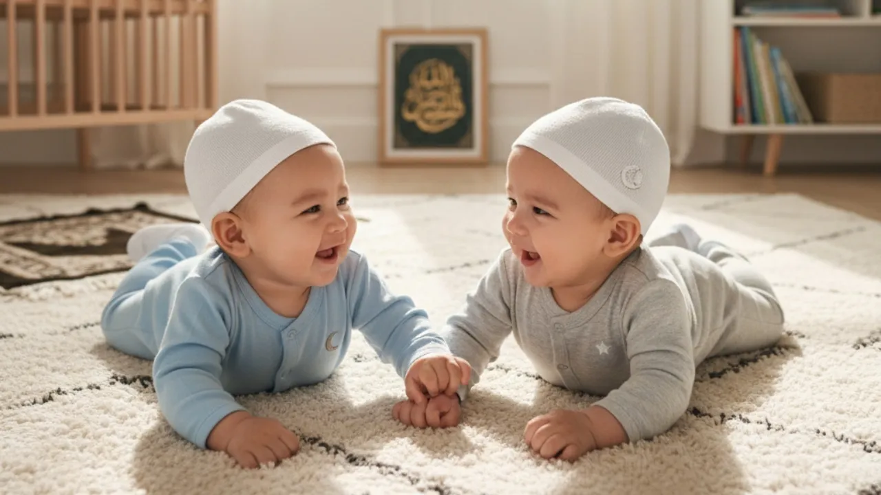Nama Bayi Kembar Laki-Laki Islami Modern dan Kontemporer (c) Ilustrasi AI