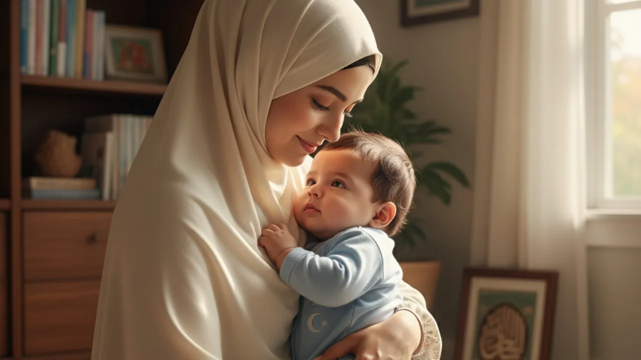 Rangkaian Nama Bayi Laki-Laki Awalan M Islami Tiga Kata (c) Ilustrasi AI