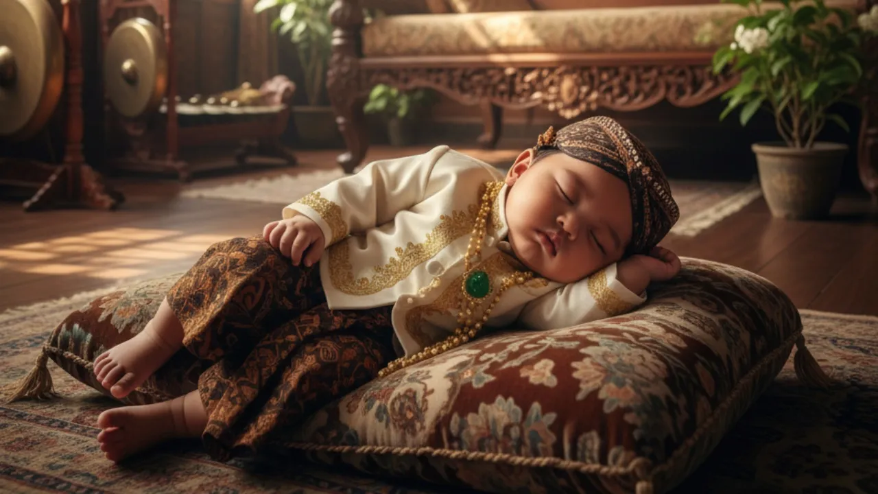 Pengertian dan Makna Nama Bayi Laki-Laki Jawa Keraton 3 Kata (c) Ilustrasi AI