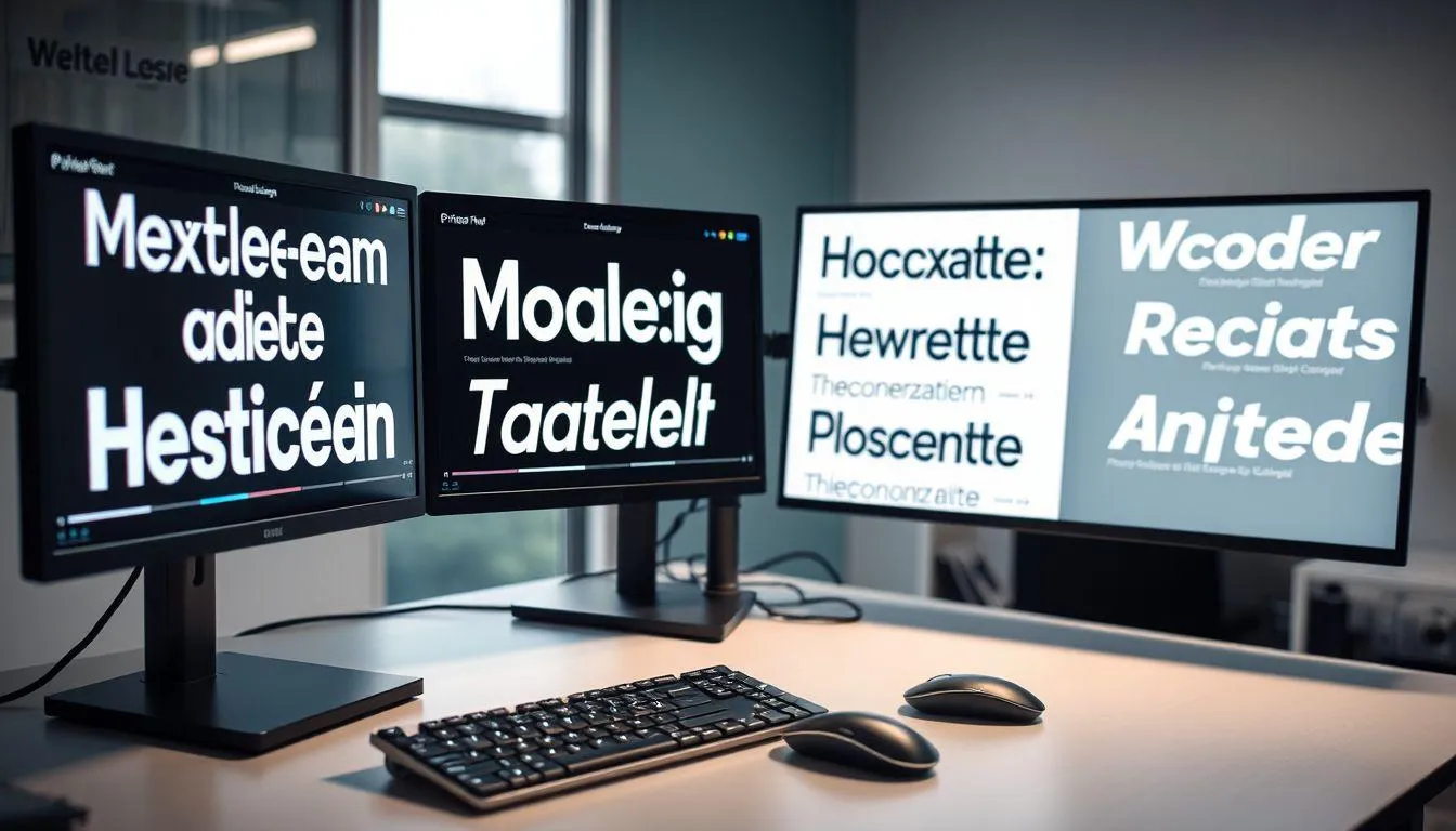 Tren Font Modern dan Aplikasinya dalam Desain Digital (c) Ilustrasi AI