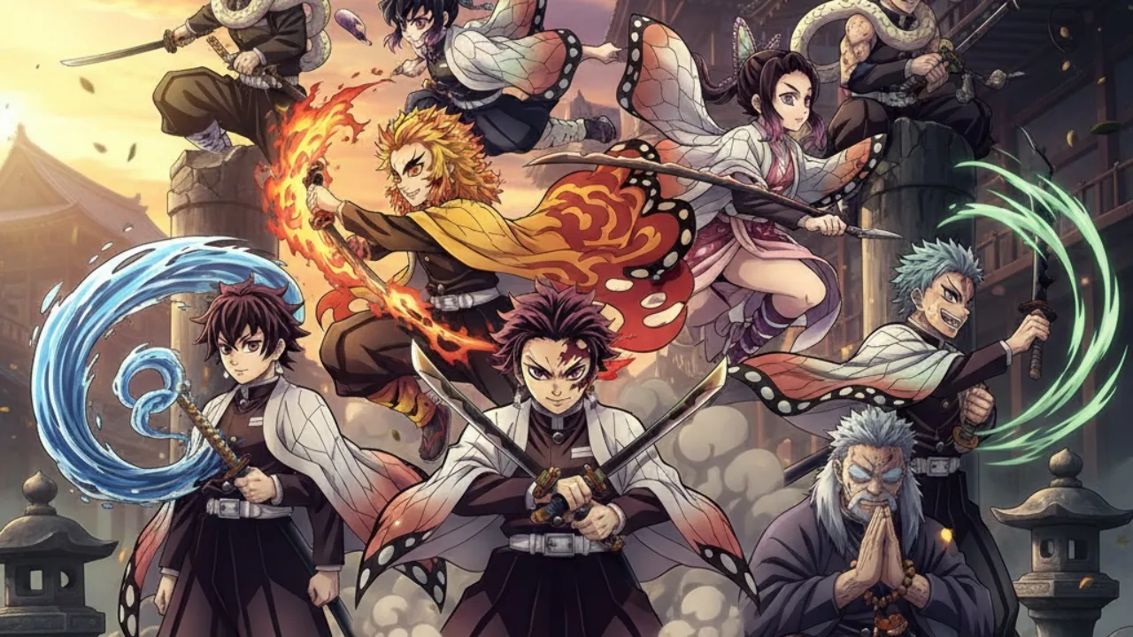 Karakter Keluarga dan Latar Belakang (c) Ilustrasi AI