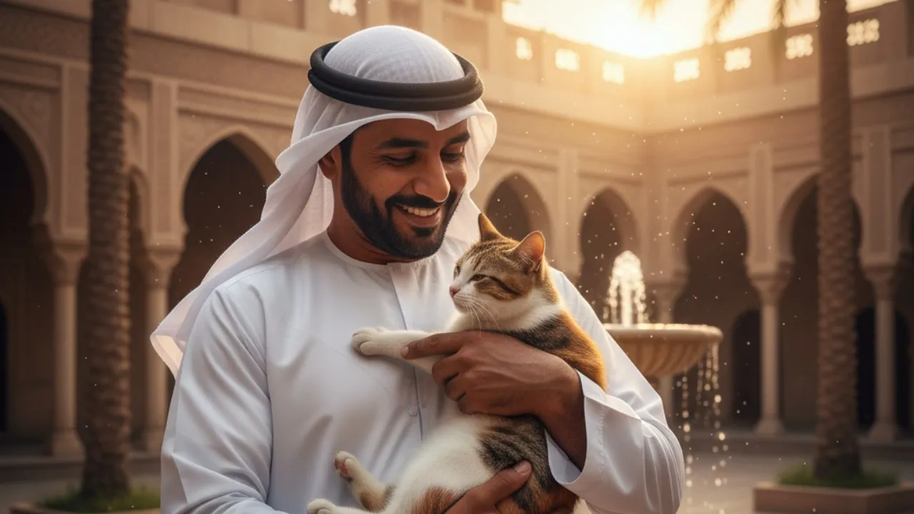 Sahabat Nabi yang Juga Menyukai Kucing (c) Ilustrasi AI