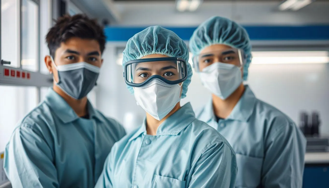 Alat Keselamatan dan Perlindungan Laboratorium (c) Ilustrasi AI