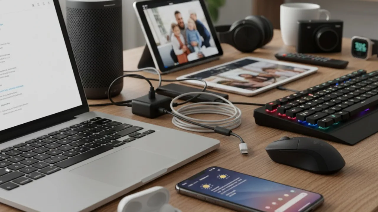 Nama -nama Benda Elektronik dan Teknologi Modern (c) Ilustrasi AI