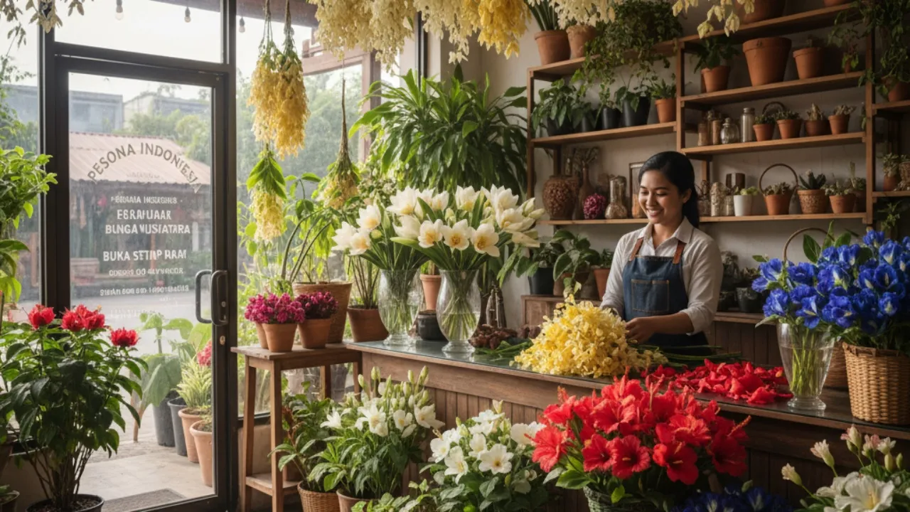 Bunga dengan Nilai Ekonomi dan Budaya (c) Ilustrasi AI