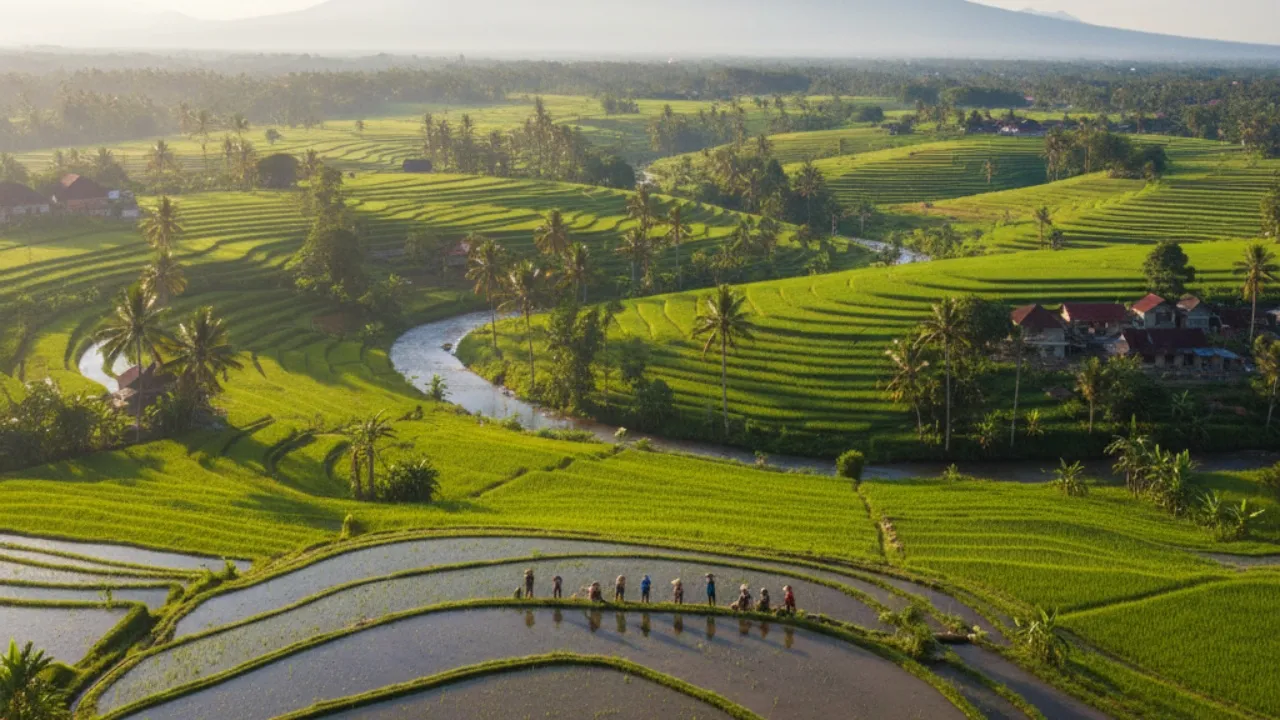 Dataran Rendah di Jawa Tengah (c) Ilustrasi AI