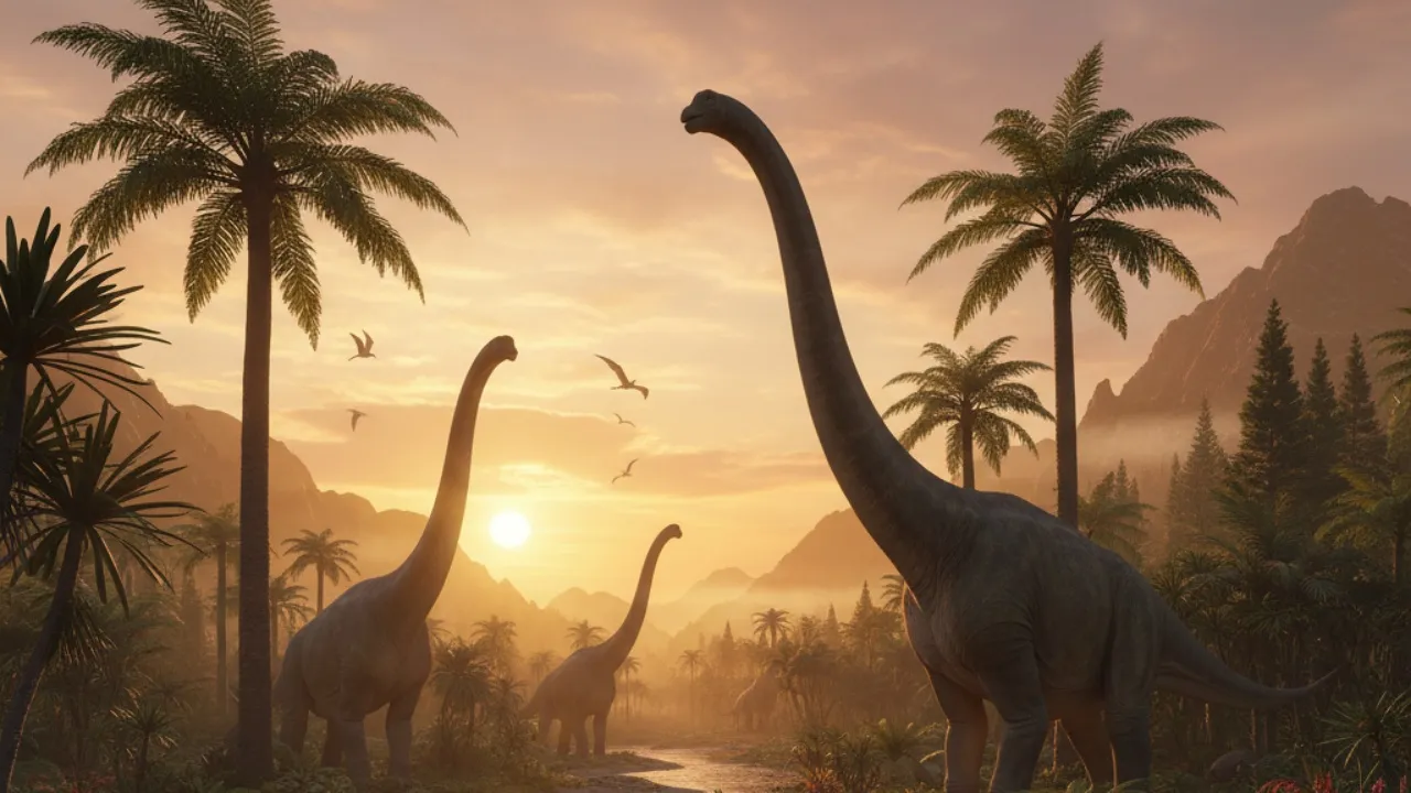 Nama-Nama Dinosaurus Herbivora Terkenal (c) Ilustrasi AI