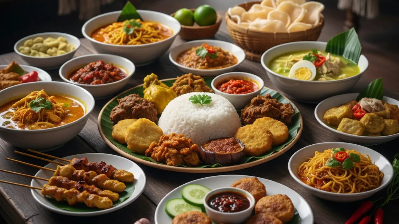Makanan Khas Pulau Sumatera (c) Ilustrasi AI