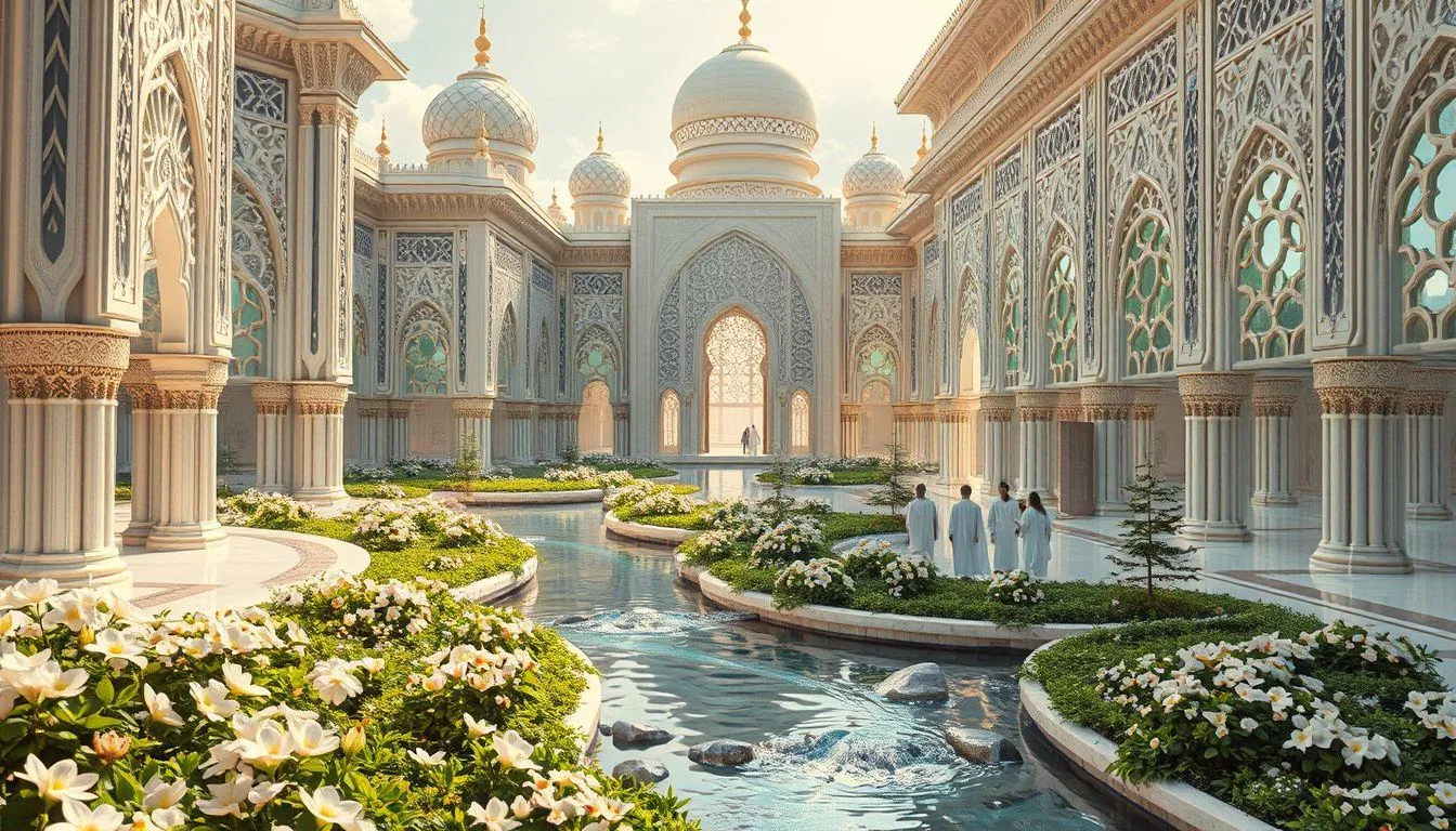 Surga Na'im dan Ma'wa - Kenikmatan dan Tempat Tinggal (c) Ilustrasi AI