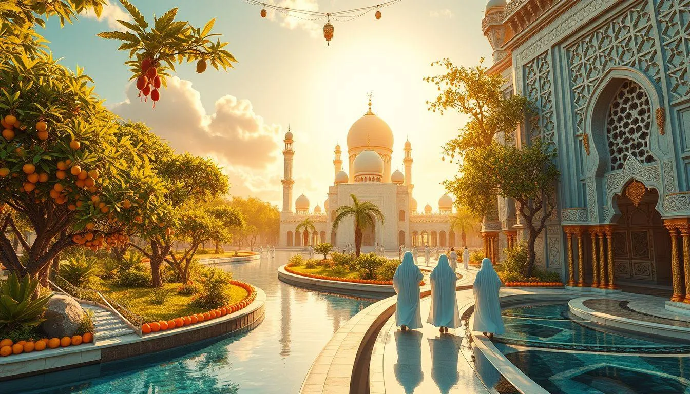 Gambaran Kehidupan di Surga (c) Ilustrasi AI