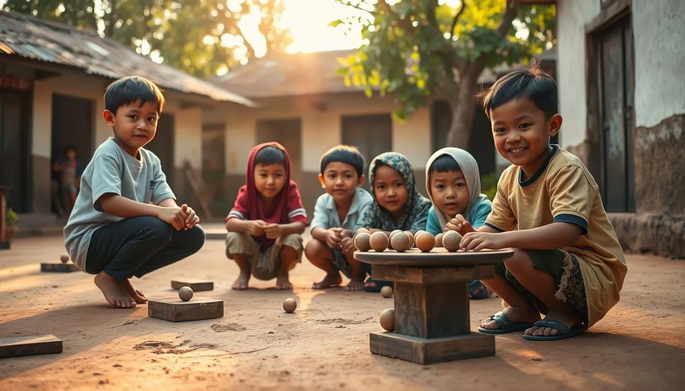 Pengertian dan Karakteristik Permainan Tradisional (c) Ilustrasi AI