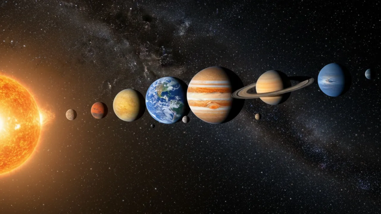 Delapan Planet Utama dalam Tata Surya (c) Ilustrasi AI