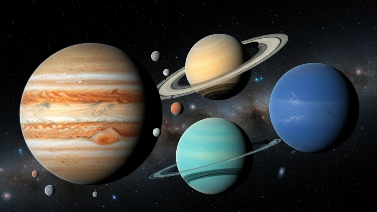 Planet Bagian Luar (Raksasa Gas dan Es) (c) Ilustrasi AI