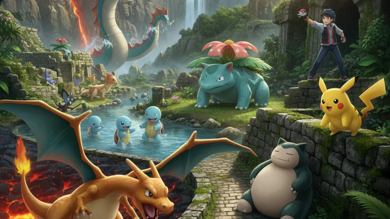 Nama Pokemon Generasi 1 (Kanto) (c) Ilustrasi AI
