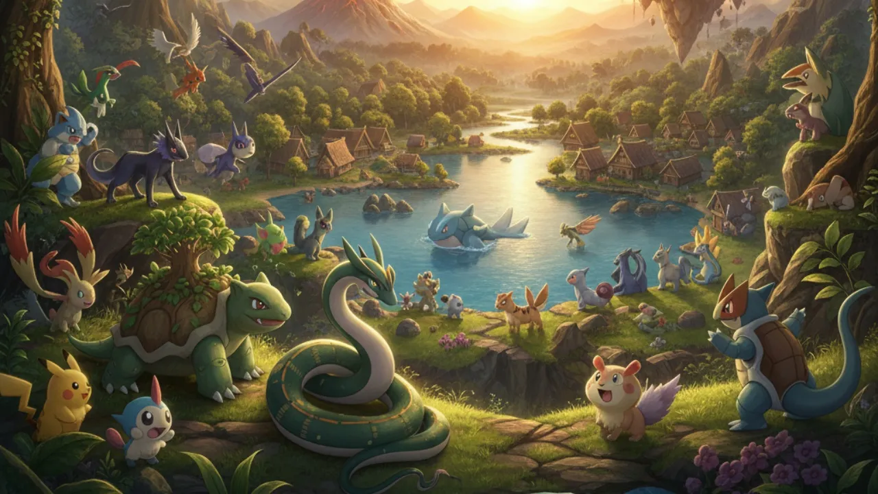 Nama Pokemon Generasi 3-5 (Hoenn, Sinnoh, Unova) (c) Ilustrasi AI