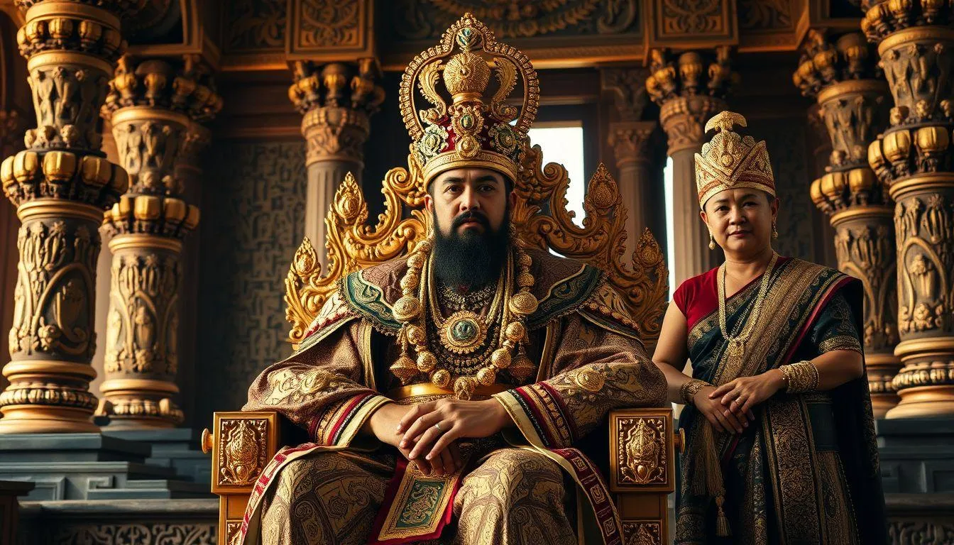 Masa Keemasan: Raja Hayam Wuruk (1350-1389 M) (c) Ilustrasi AI