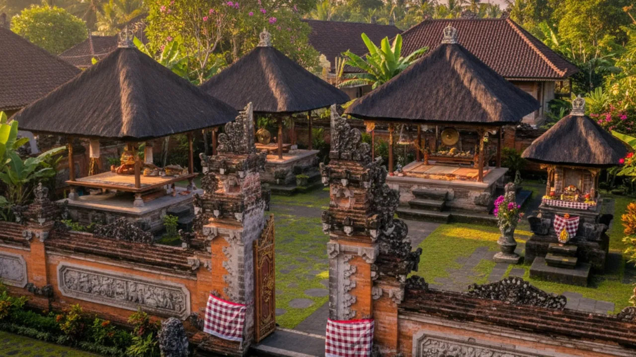 Ciri Khas dan Keunikan Arsitektur Rumah Adat Bali (c) Ilustrasi AI