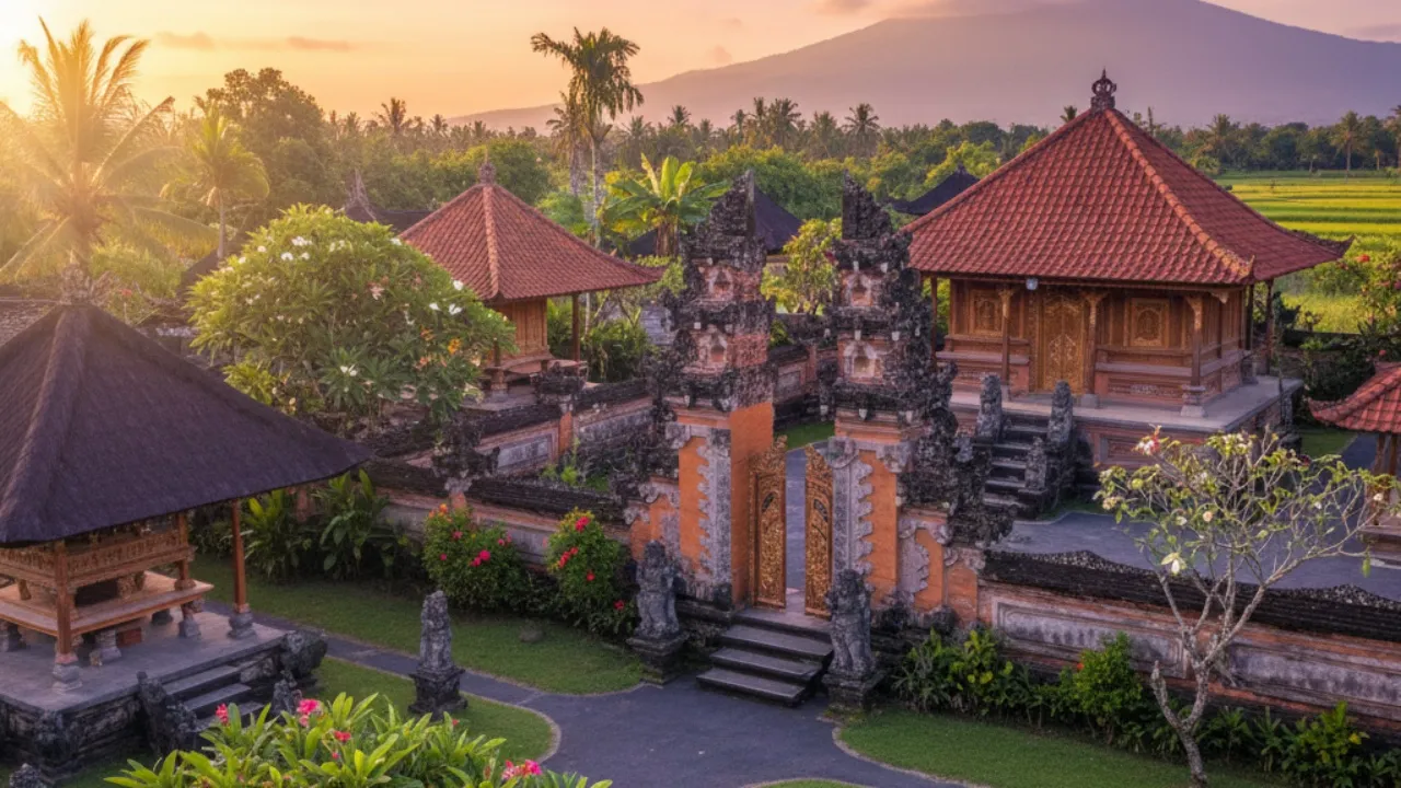 Makna Filosofis dalam Setiap Nama Rumah Adat Bali (c) Ilustrasi AI