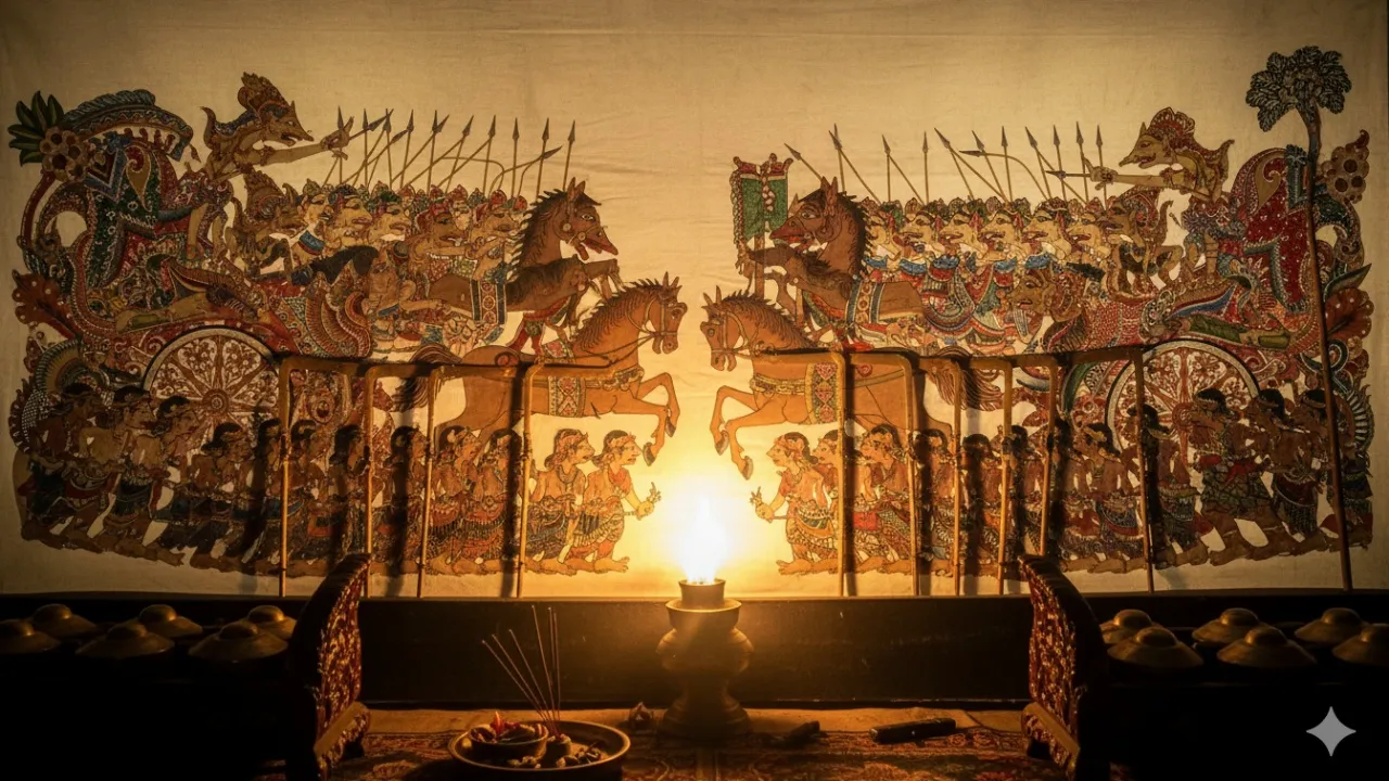 Klasifikasi Nama Wayang Berdasarkan Kategori Tokoh (c) Ilustrasi AI