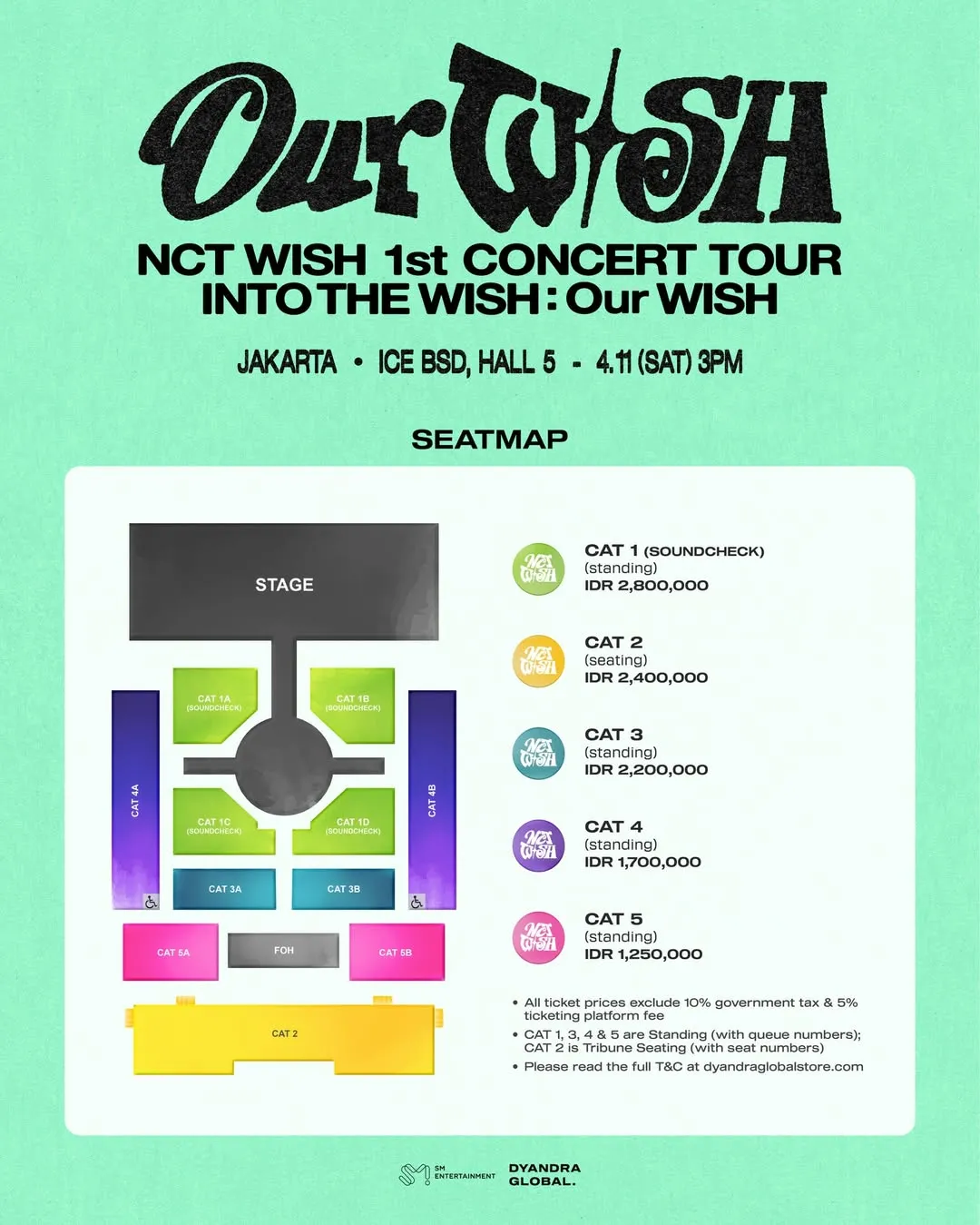 Seatplan dan Harga Tiket Konser NCT WISH/instagram.com/dyandraglobal