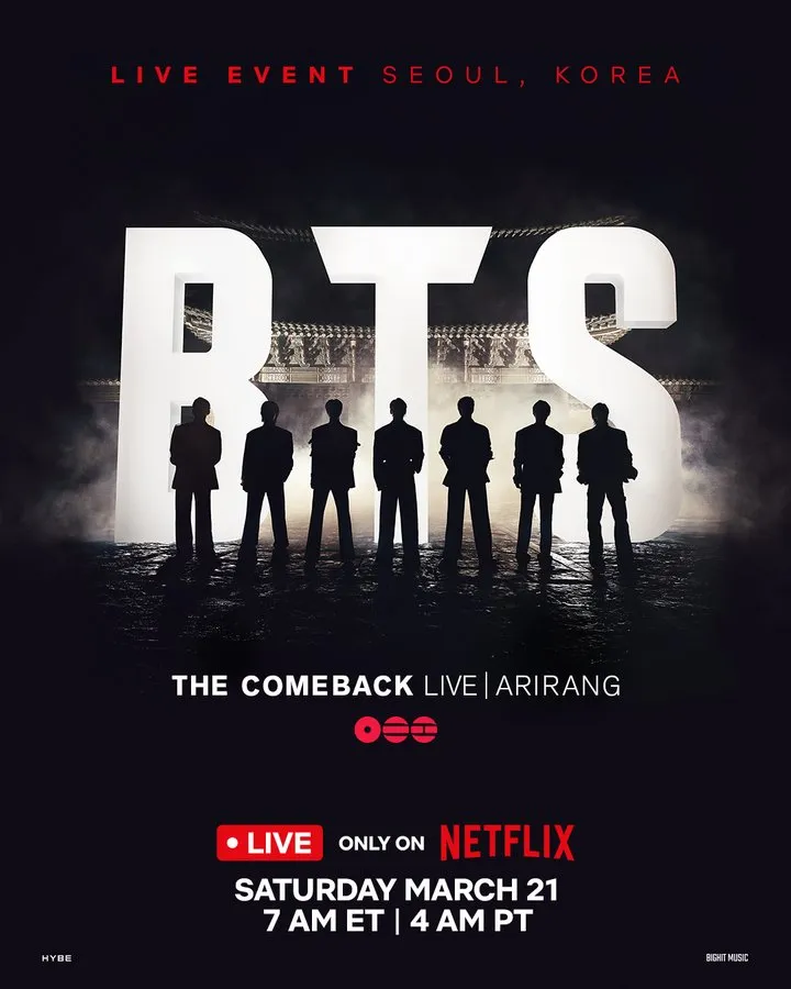 BTS Arirang The Comeback Live (c) Netflix
