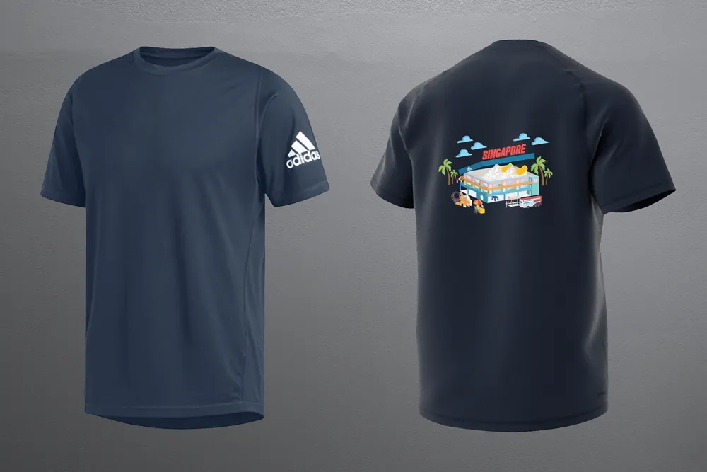 Kaus Singapore Key City Tee yang eksklusif. Foto: adidas Singapore)