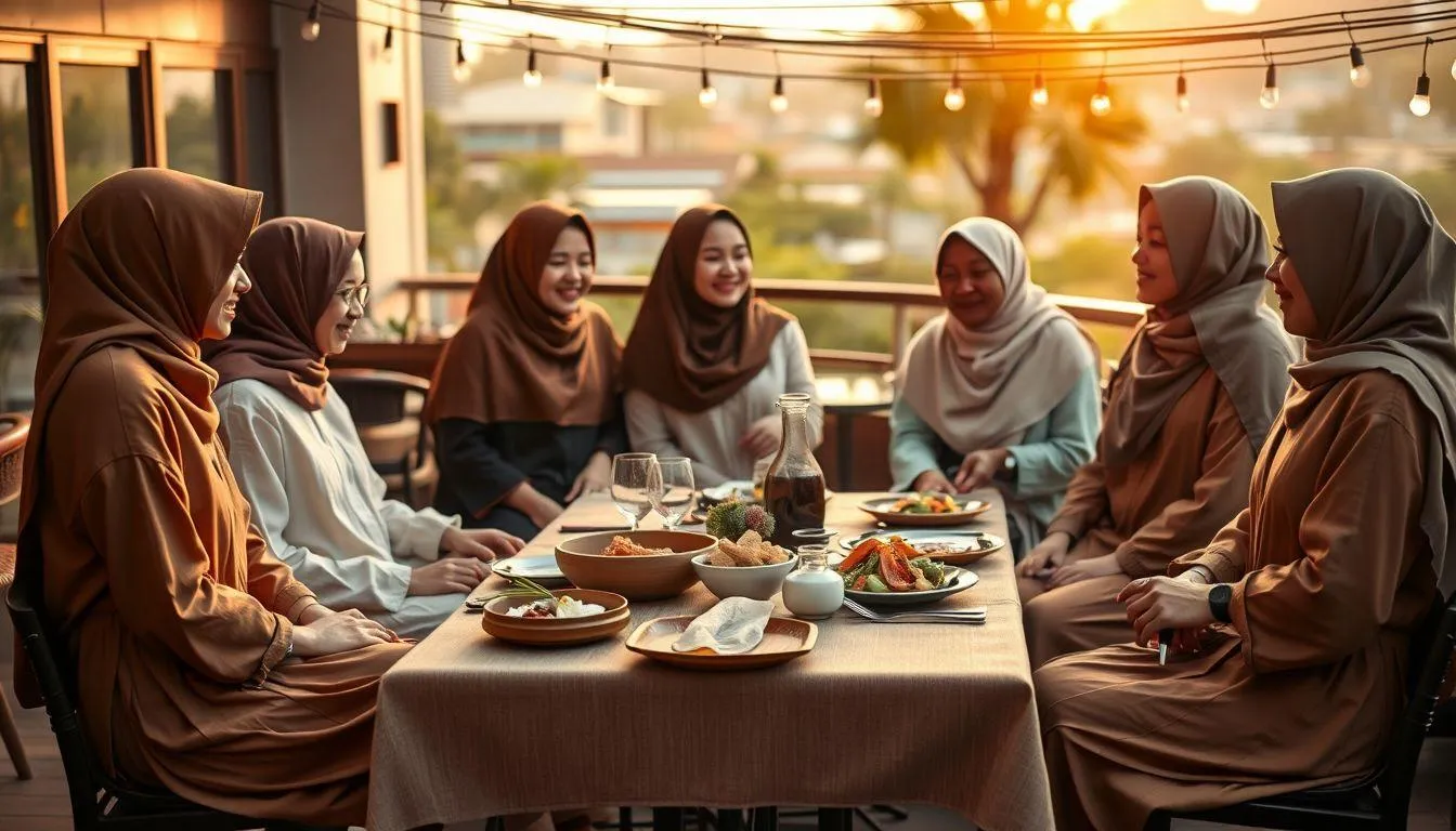 1. Cara Memilih Outfit Bukber Casual Hijab Sesuai Lokasi Acara (c) Ilustrasi AI
