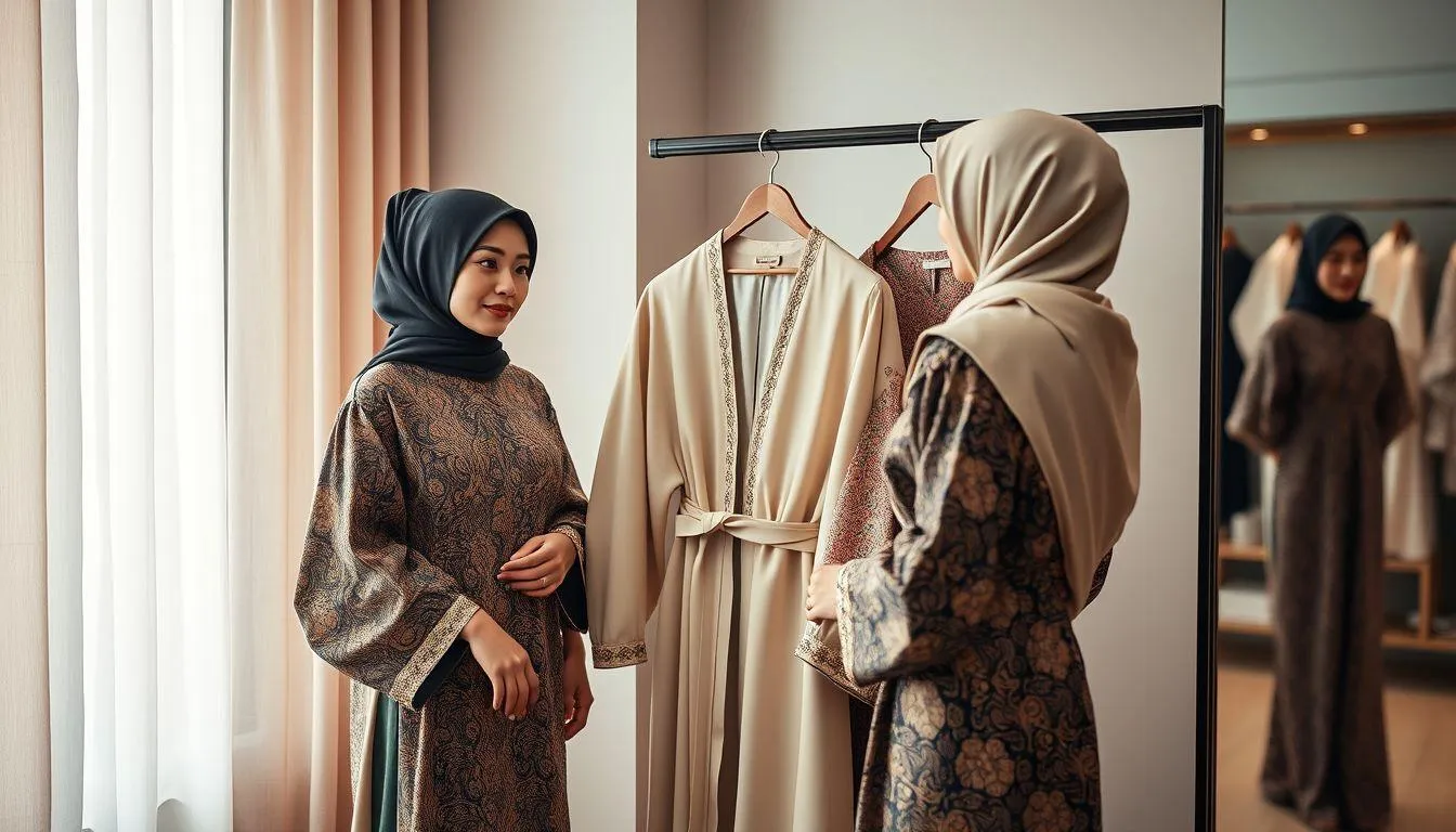 Kesalahan Umum Saat Memilih Outfit Lebaran untuk Badan Gemuk (c) Ilustrasi AI