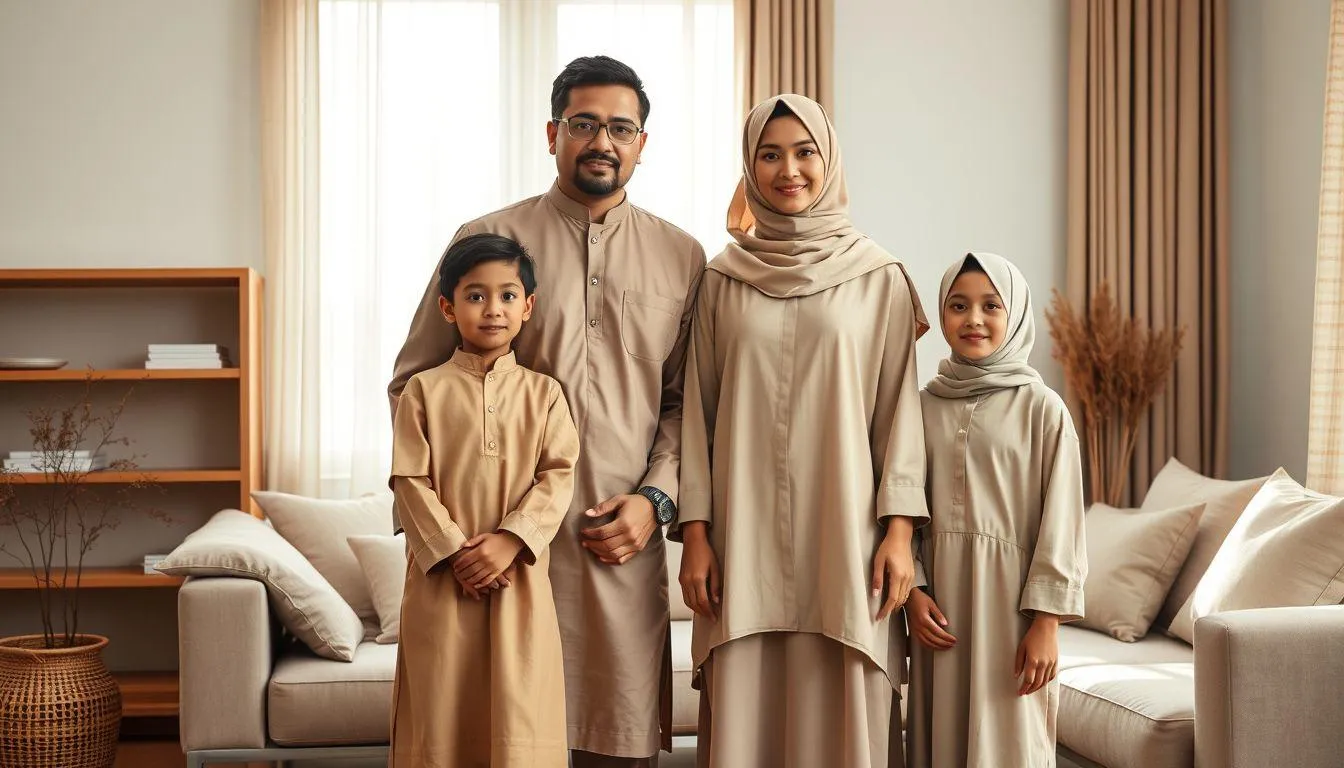 Pendekatan Sustainable Fashion dalam Memilih Baju Lebaran Keluarga (c) Ilustrasi AI