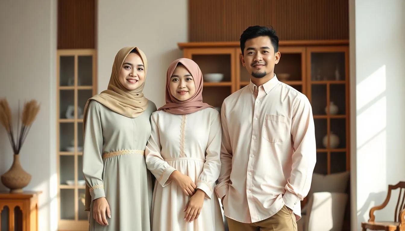 2. Cara Menentukan Model Baju Lebaran Keluarga untuk Setiap Anggota (c) Ilustrasi AI