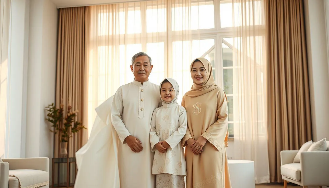 Rekomendasi Brand Lokal Sarimbit Baju Lebaran Keluarga (c) Ilustrasi AI