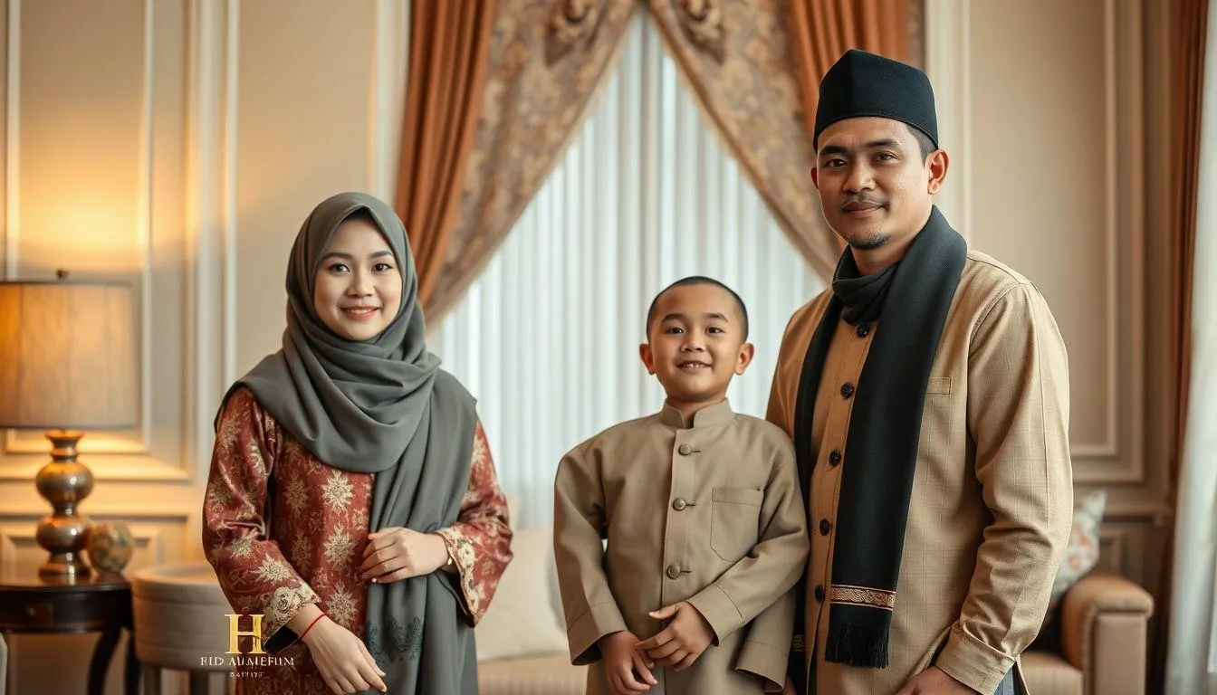 Tips Aksesori Pelengkap Baju Lebaran Keluarga (c) Ilustrasi AI
