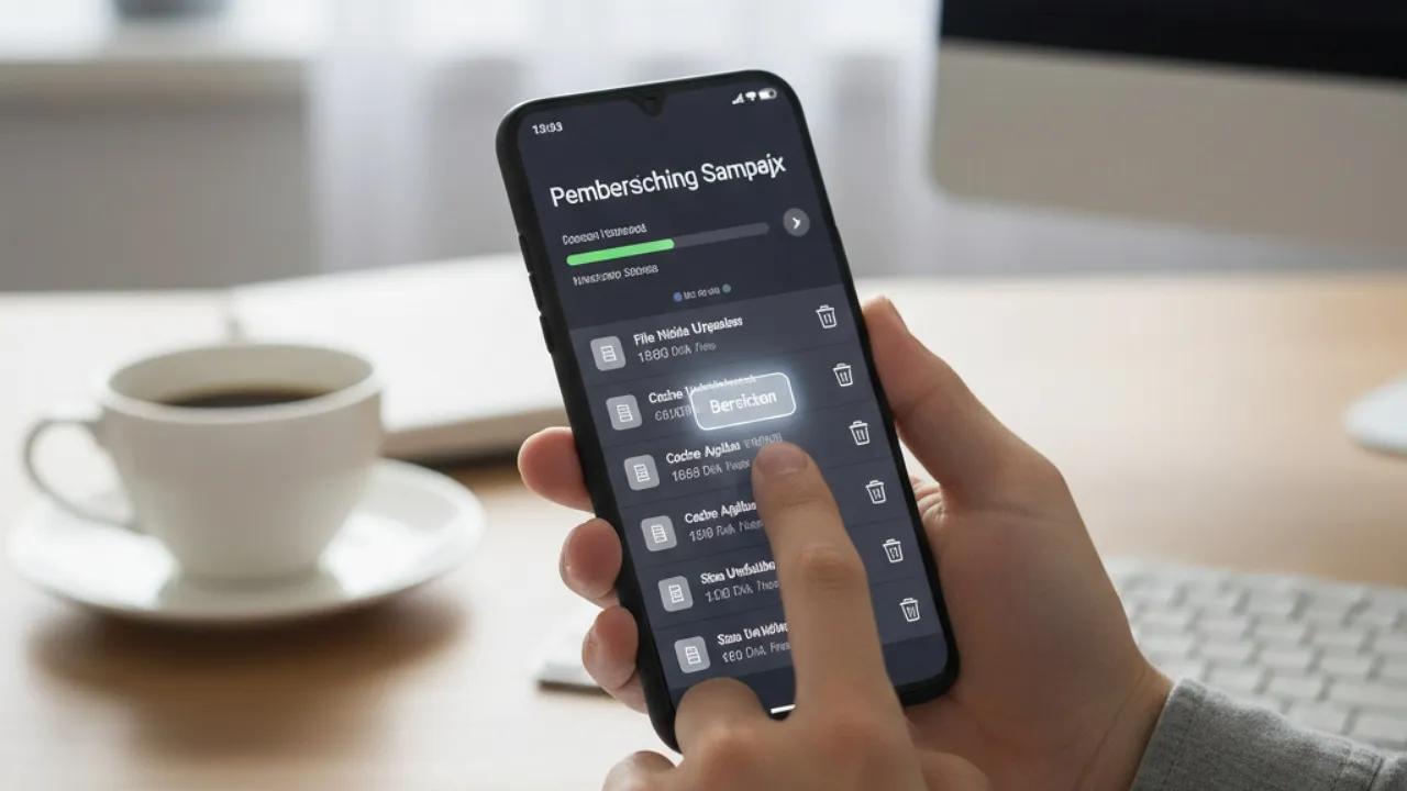 Menghapus File Sampah dan Data Sistem (c) Ilustrasi AI