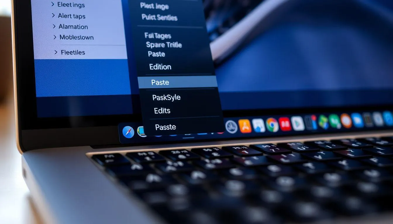 Copy Paste Melalui Menu Bar Aplikasi