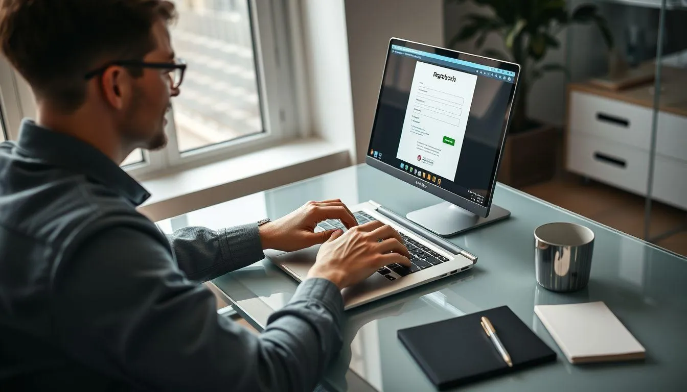 Pendaftaran Melalui Website Browser (c) Ilustrasi AI