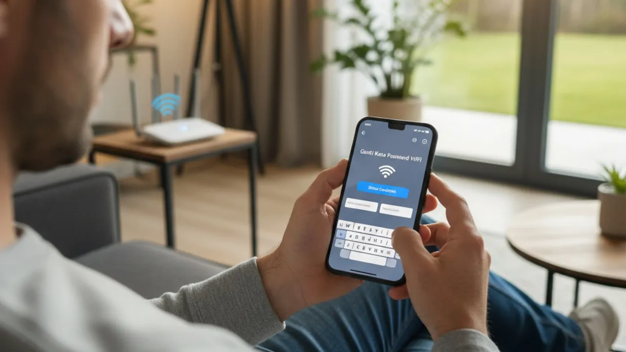 Cara Mengganti Kata Sandi WiFi Melalui Ponsel (c) Ilustrasi AI